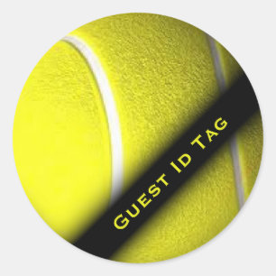 Tennis Guest ID Tags Stickers