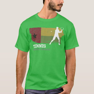 Tennis Guinea Bissau Flag Team Tennis Player Tenni T-Shirt