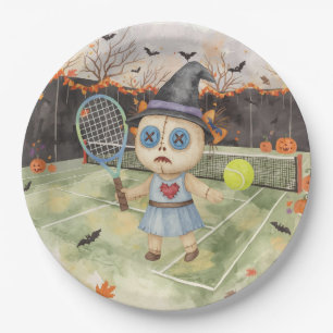 Tennis Halloween for Tennis Player  Paper Plate