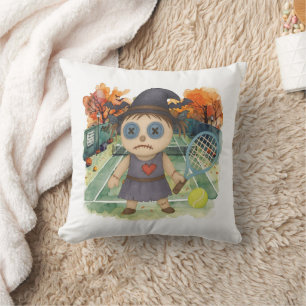 Tennis Halloween themed Throw Pillow