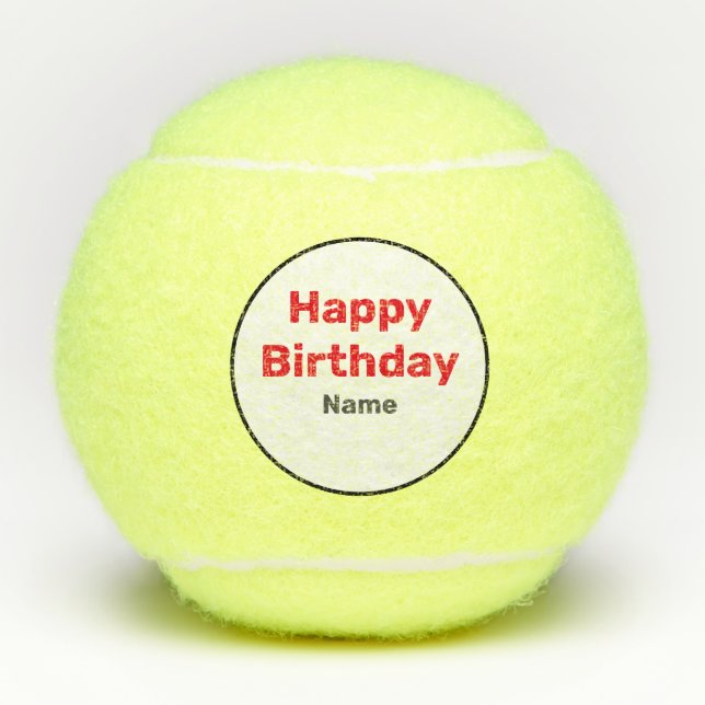 Tennis Happy Birthday Balls (Front)