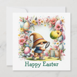 Tennis Happy Easter for Tennis Player Holiday Card