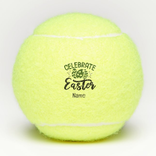 Tennis Happy Easter  to Tennis Player    Balls (Front)