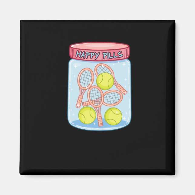 Tennis Happy Pills  Magnet (Front)