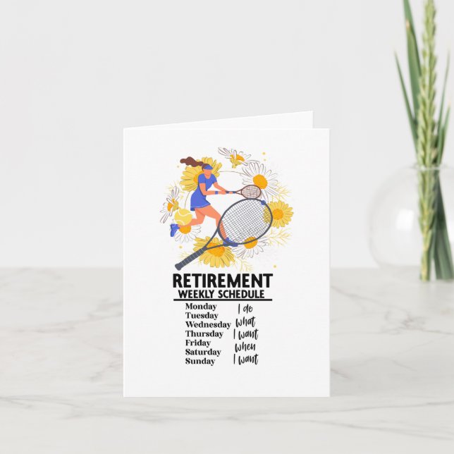 Tennis Happy Retirement to Tennis Player  Card (Front)