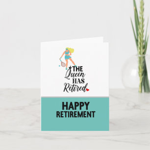 Tennis Happy Retirement to Tennis Player   Card