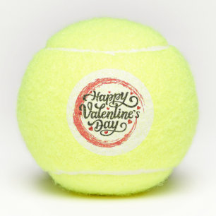 Tennis Happy Valentine's Day with lots of love Tennis Balls