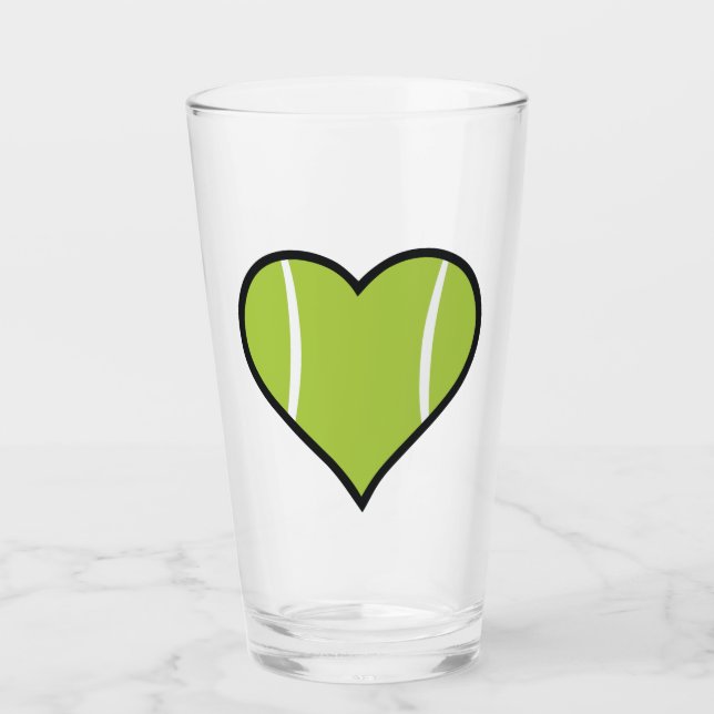 Tennis Heart Glass (Front)