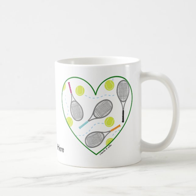 Tennis Heart Mug (Right)