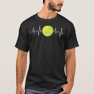 Tennis Heartbeat Cool Court Game Players Funny Sp T-Shirt