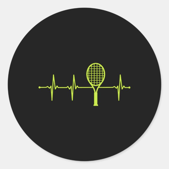 Tennis Hebeat Classic Round Sticker (Front)