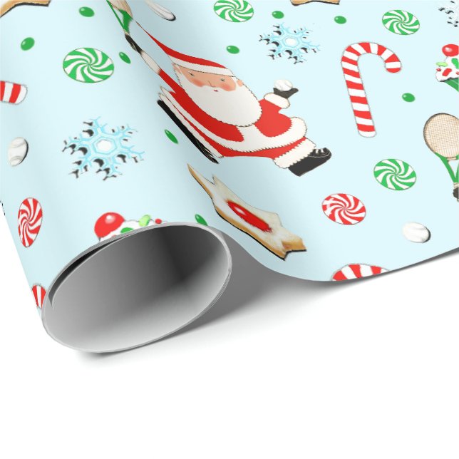 Tennis Holiday Gift Wrapping Paper (Roll Corner)