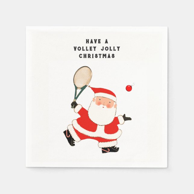 Tennis Holiday Party Napkin (Front)