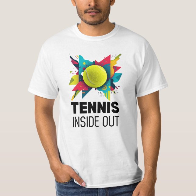 Tennis Inside Out Abstract T-Shirt (Front)