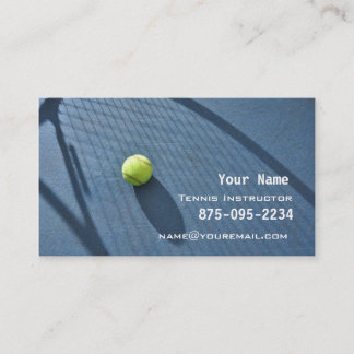 Tennis Instruction Business Card