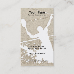 Tennis Instruction Business Card