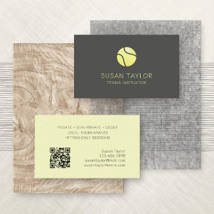 Tennis Instructor Business Card