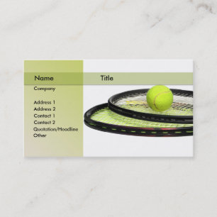 tennis instructor business card