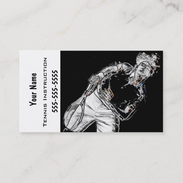 Tennis Instructor Business Card (Front)