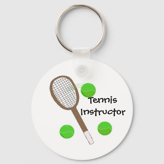 Tennis Instructor Keychain (Front)