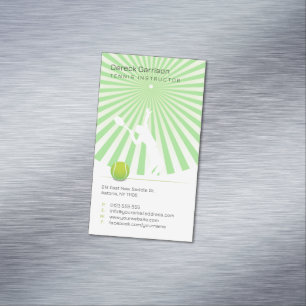 Tennis Instructor   Professional Magnetic Business Card