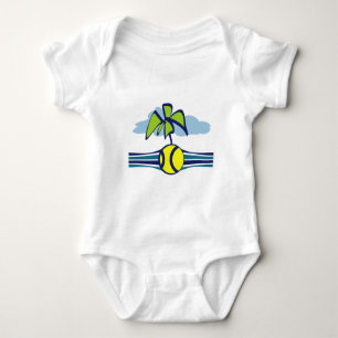 Tennis Island Tropical Summer Baby Bodysuit