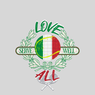 TENNIS ITALY ANCESTRY LOVE 30, LOVE 40 T-Shirt