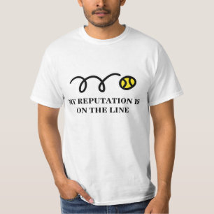 Tennis joke on t-shirt