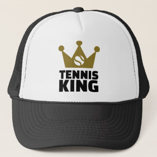 Tennis king crown trucker hat