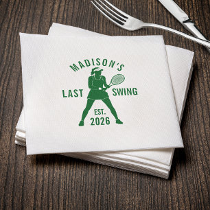Tennis Last Swing Before the Ring Bachelorette Napkin