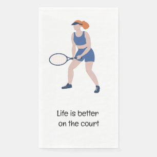 Tennis life is better on the court tennis ball napkin