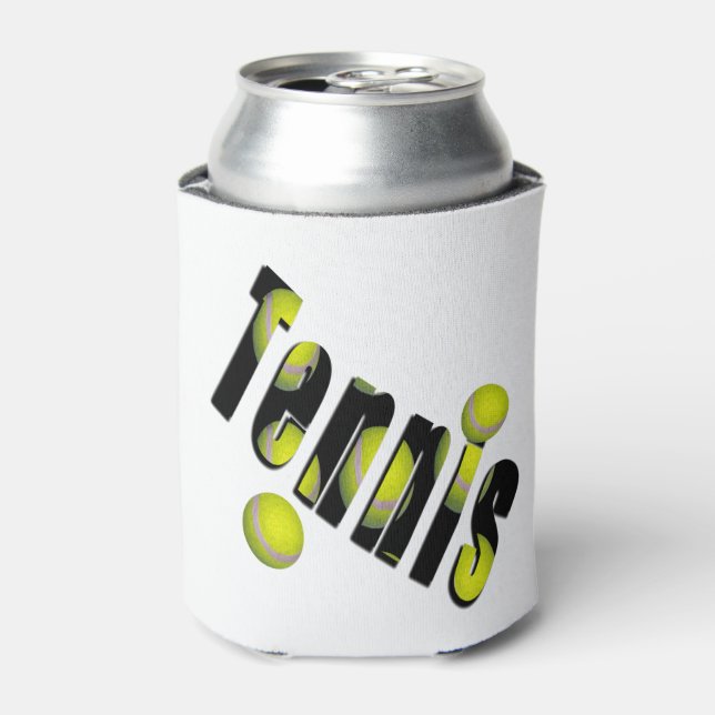 Tennis Logo And Balls, Can Cooler (Can Front)
