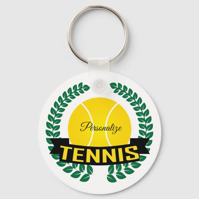 Tennis Logo Wreath Keychain (Front)