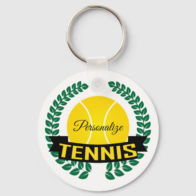 Tennis Logo Wreath Keychain (Front)
