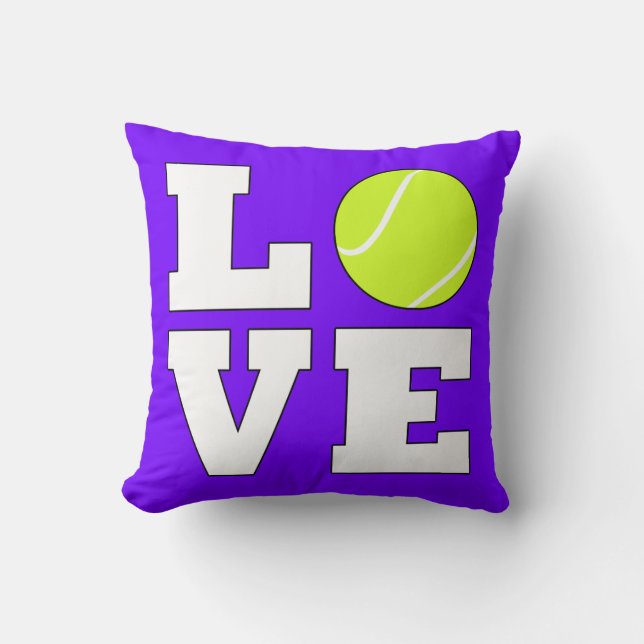 Tennis Love Cute Square Throw Pillow (Front)