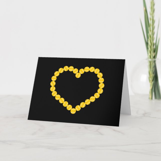 Tennis Love Heart - Valentine's day Card (Front)