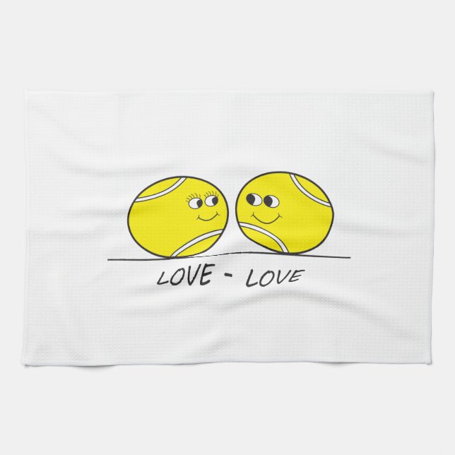 Tennis Love-Love Kitchen Towel (Horizontal)