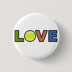 Tennis Love Round Button