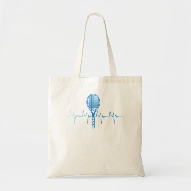 Tennis Love Tennis Heartbeat Tennis Player  Tote Bag (Front)