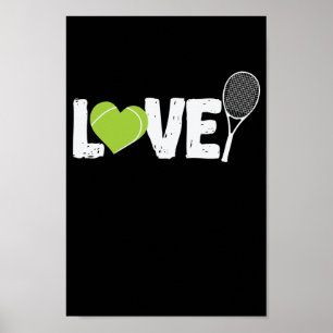 tennis "Love" tennis racket Poster