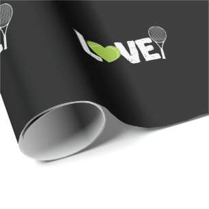 tennis "Love" tennis racket Wrapping Paper