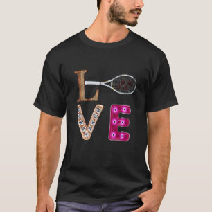 Tennis Love Tennis Score Tennis Flower Design Tenn T-Shirt