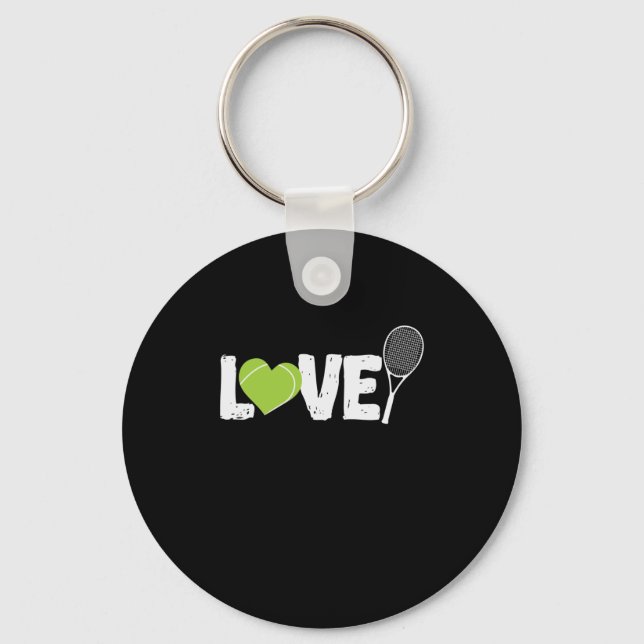 Tennis "Love" Tennisschläger Keychain (Front)