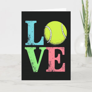 Tennis Love Vintage Card