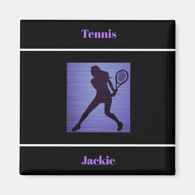 Tennis Magnet avec son nom! (Devant)