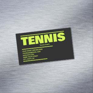 Tennis Magnetic Business Card