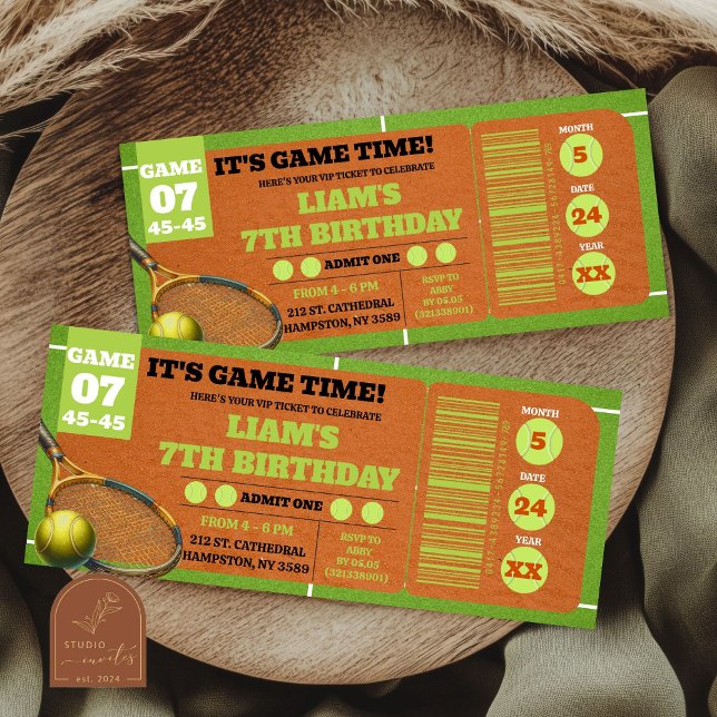 Tennis Match Game Birthday TIcket (Creator Uploaded)