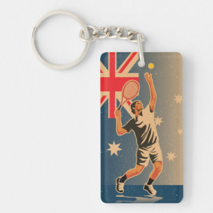 Tennis match keychain