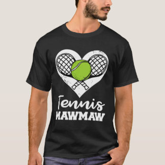 Tennis MawMaw Heart  Tennis Player Maw Maw T-Shirt