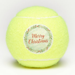 Tennis Merry Christmas with tennis ball